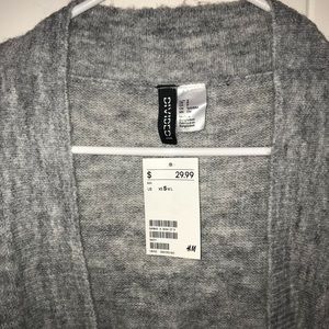 Heather Gray Fuzzy Cardigan